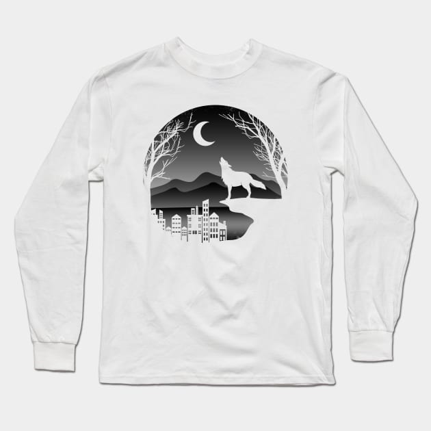 THE NIGHT HUNTER V2 Long Sleeve T-Shirt by canzyartstudio